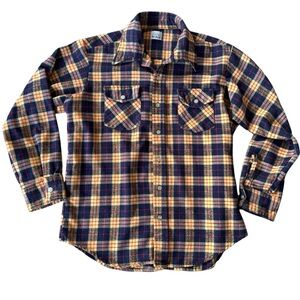 Vintage Mt. Olive Men’s Flannel Shirt Medium (Measured) Button Up Plaid Retro